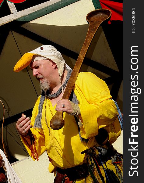 Frolicking Bird Man at Renaissance Celtic Festival Faire