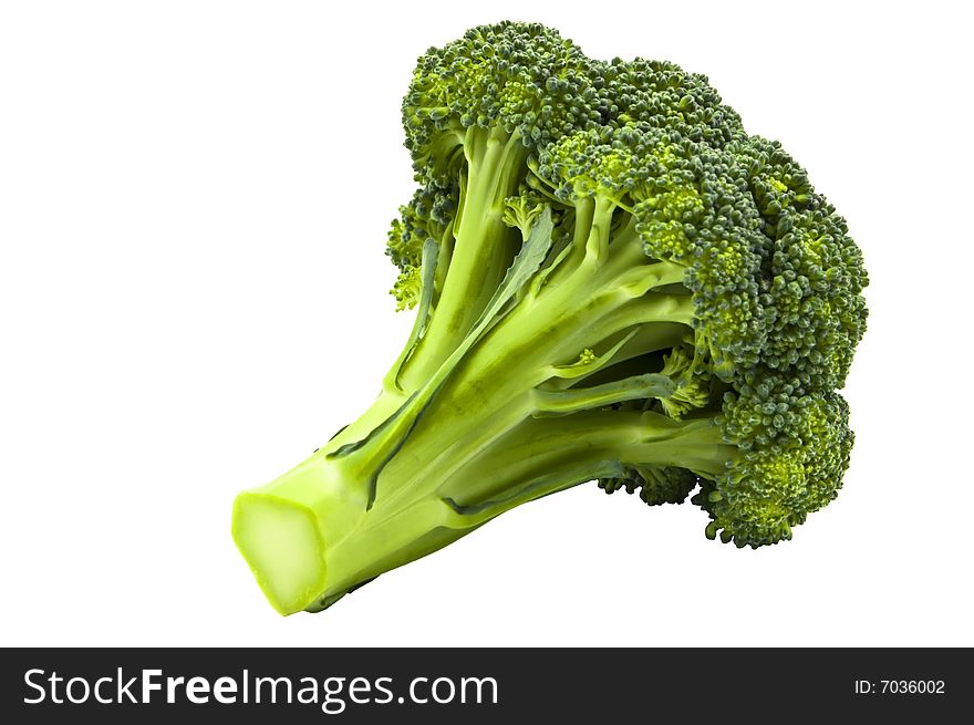 Fresh broccoli, isolated on white