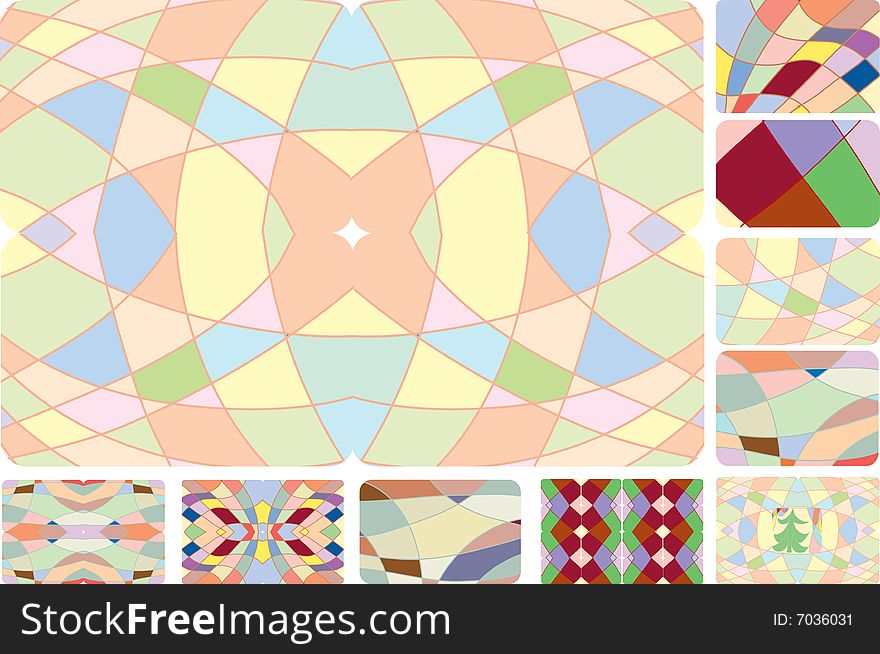 The collection of cheerful multi-coloured backgrounds. The collection of cheerful multi-coloured backgrounds