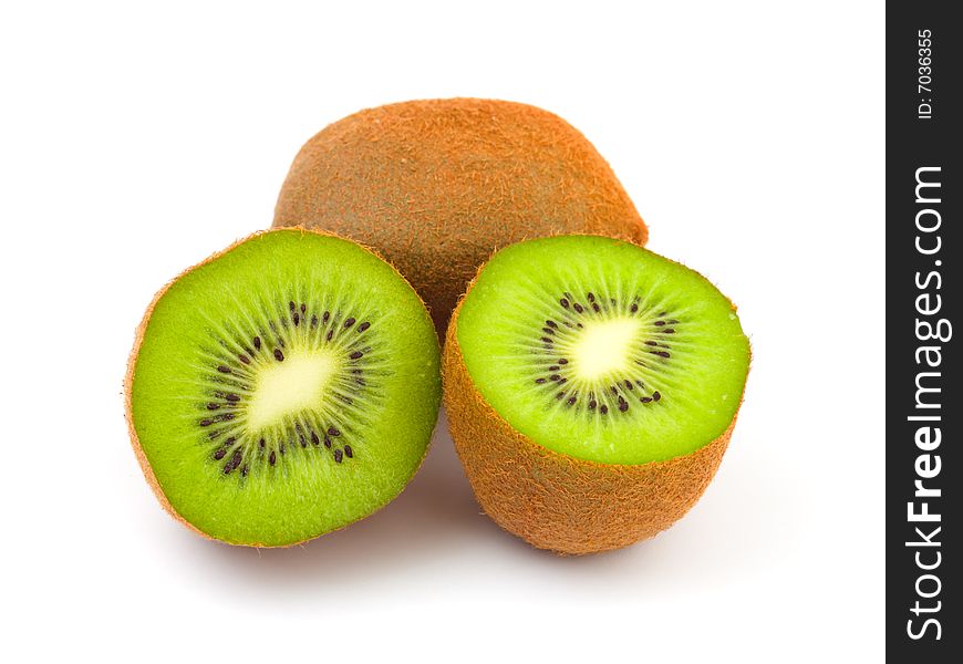 Kiwi fruit isolated on white background