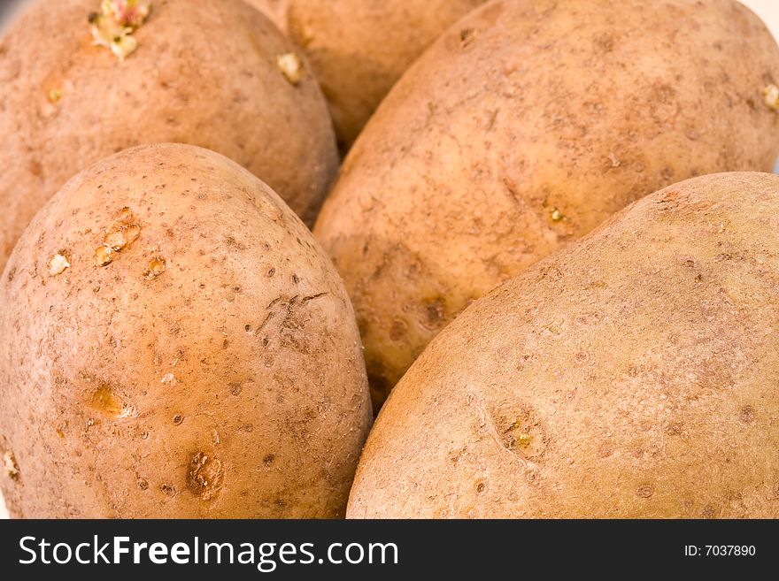 Close up of potatoes ready to be cooked up and mashed