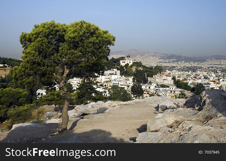 View on Athens from the Acropolis