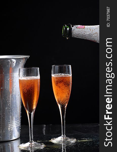 Champagne bottle for new year eve celebration