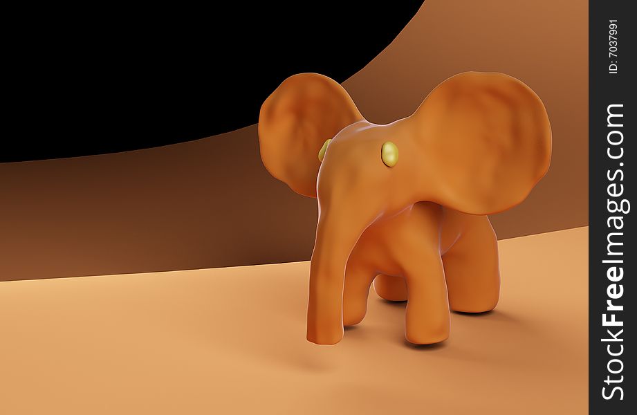 Small toy elephant on studio background. Small toy elephant on studio background