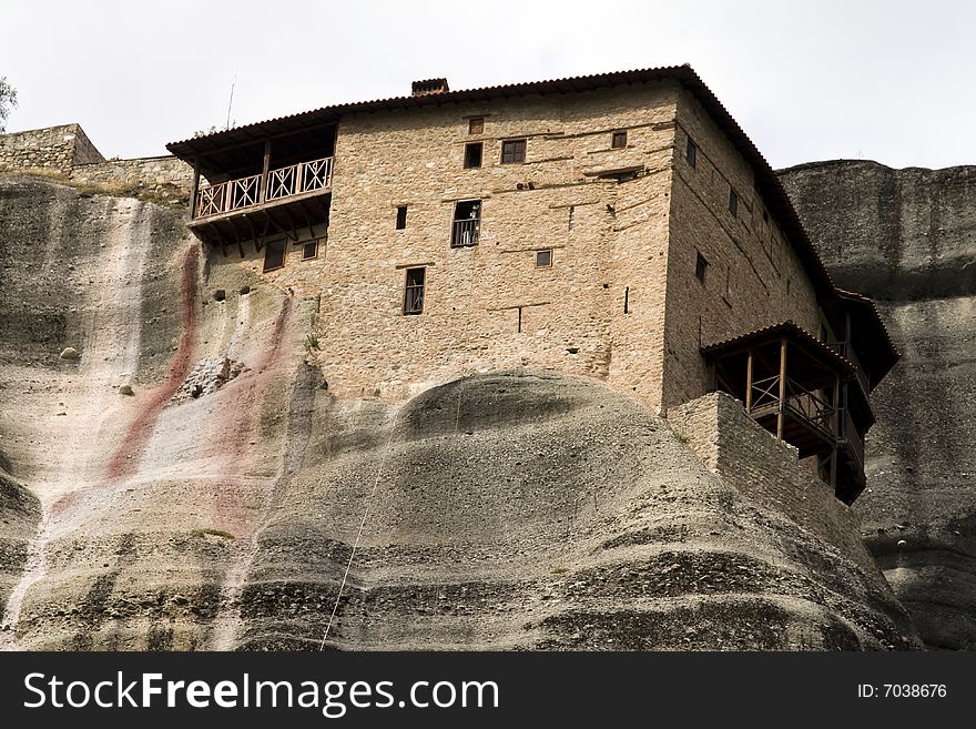 View on the magnificent meteora and its monasteries