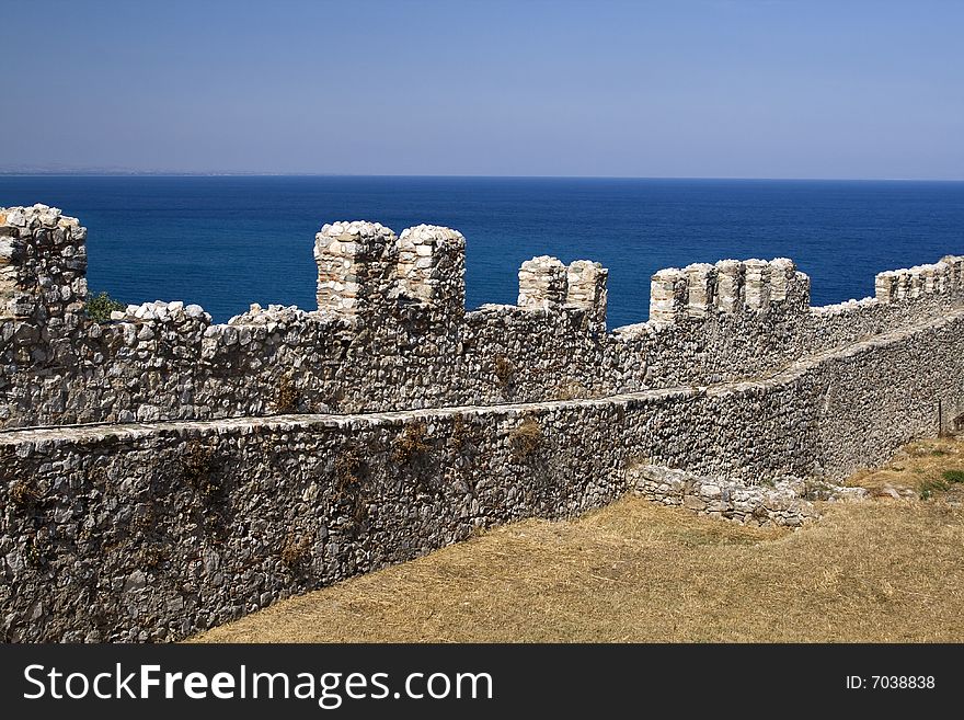 Old Platamonas castle in Greece. Old Platamonas castle in Greece