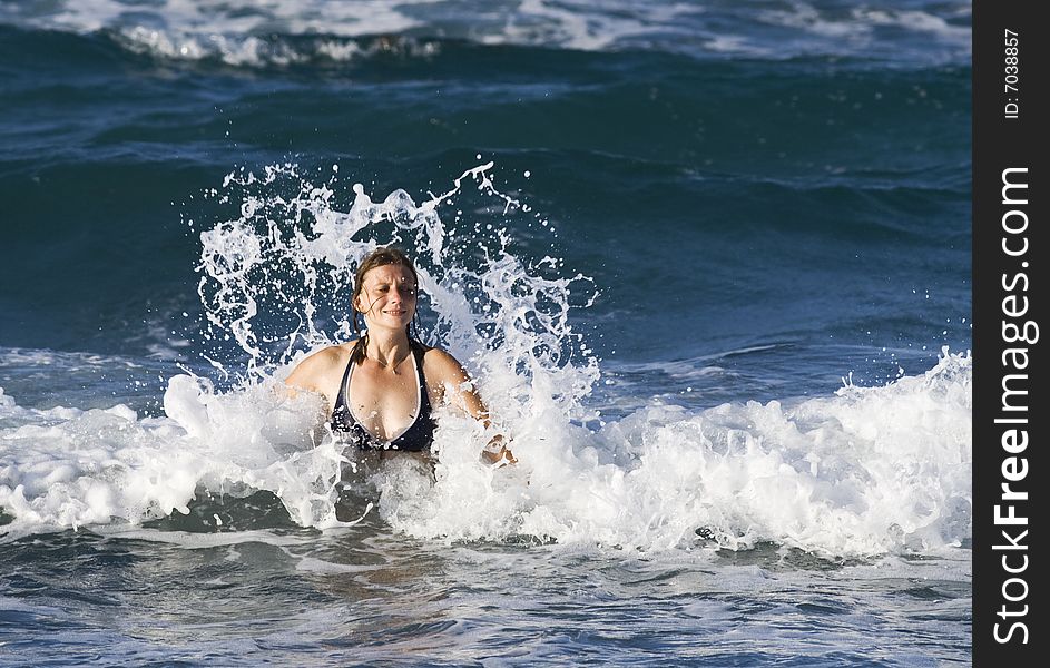 Young Woman Having A Bath