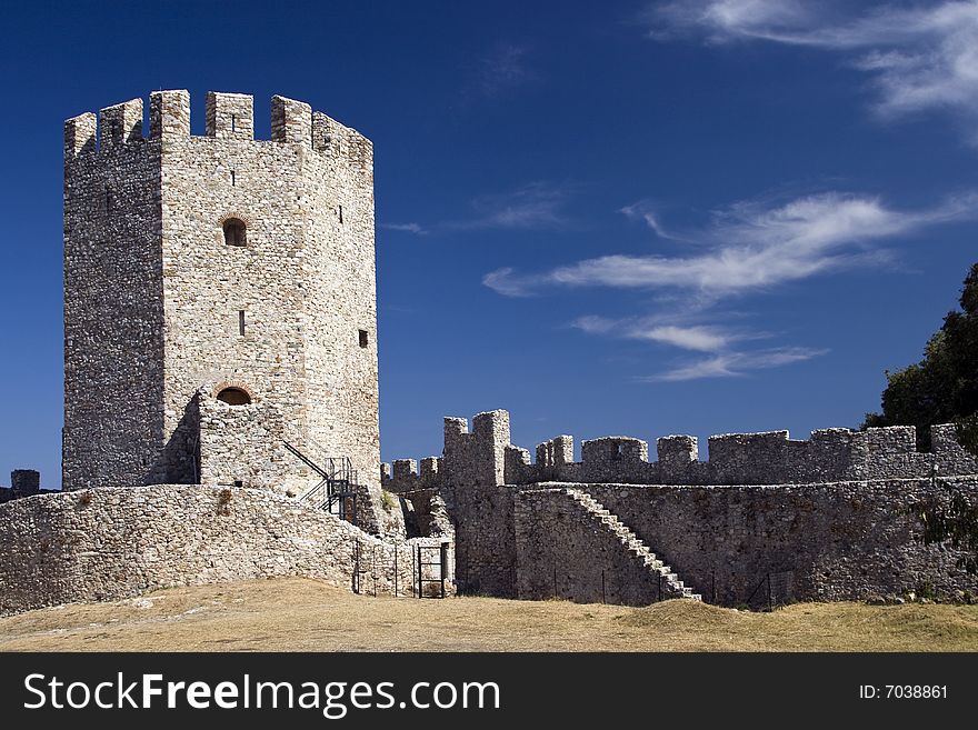 Old Platamonas castle in Greece. Old Platamonas castle in Greece