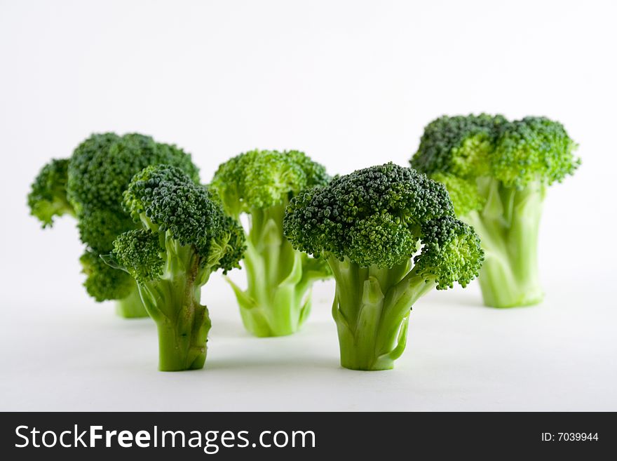 Close-up of stalks of broccoli. Close-up of stalks of broccoli