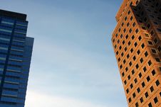 Two City Buildings Royalty Free Stock Photo Two City Buildings Royalty Free Stock Photo