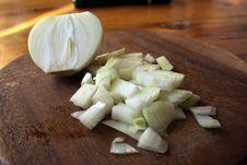 Onion On Cutting Board Stock Image Onion On Cutting Board Stock Image