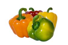 Four Sweet Peppers Royalty Free Stock Image Four Sweet Peppers Royalty Free Stock Image