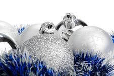 Silver Christmas Balls Stock Photos Silver Christmas Balls Stock Photos