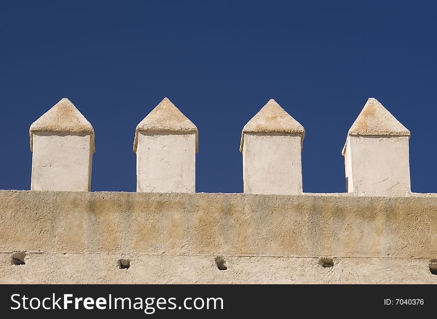Fortified wall of the old city (Medina) of Fez Morocco. Fortified wall of the old city (Medina) of Fez Morocco