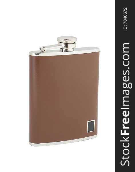 Hip-flask isolated on white