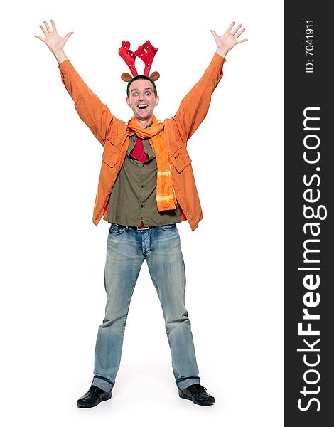 Cheerful Reindeer Man