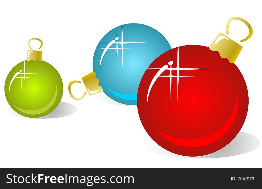 Three Christmas Balls