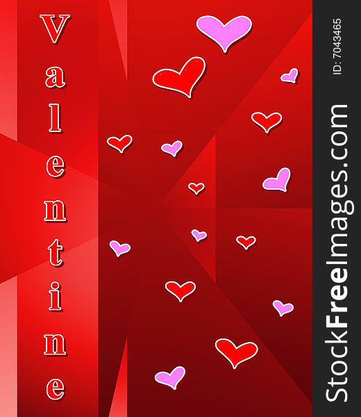 Illustration - love wishes with text valentine. Illustration - love wishes with text valentine