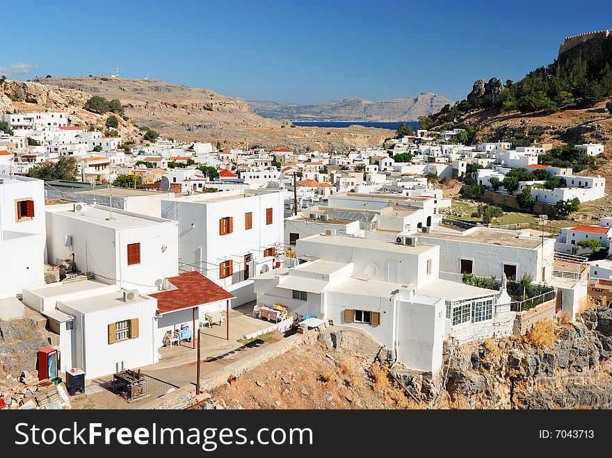 Traditional greek houses in Lindos