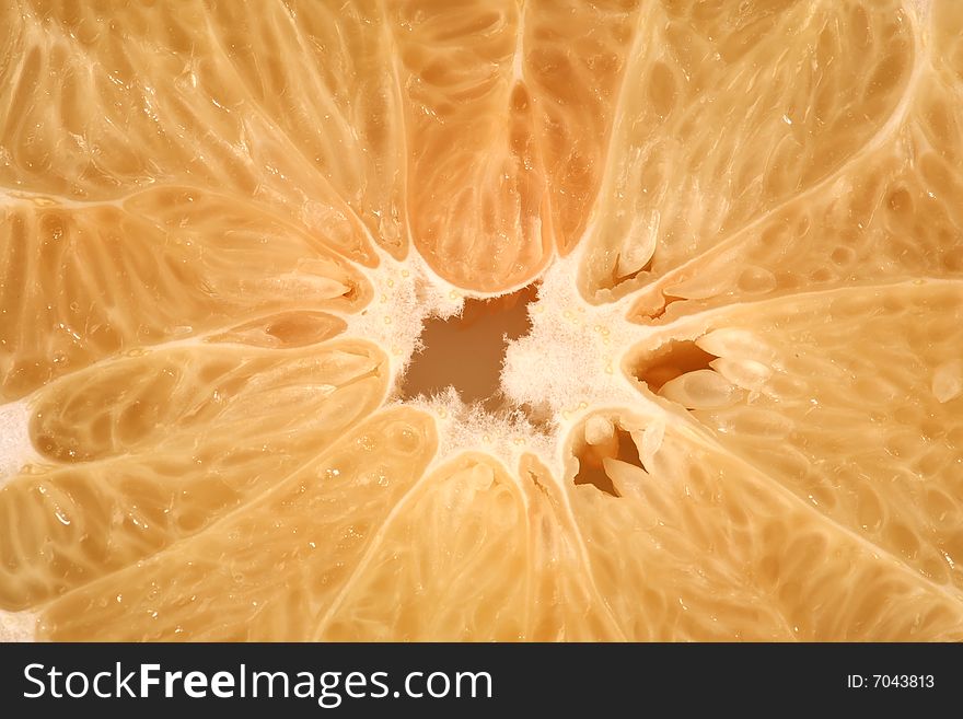 Beutiful stucture of pomelo fruit in detail