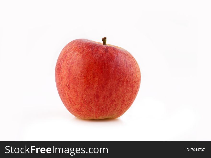 One Red Apple isolated on white background