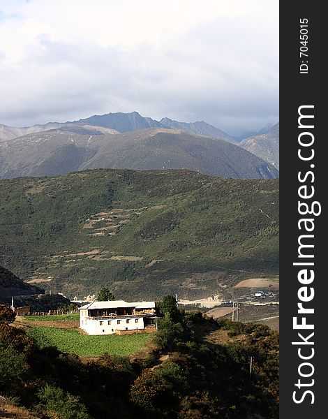 Small Village Under Mountain