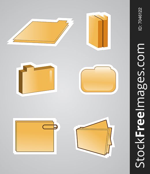 Vector of brown Folder Documents. Vector of brown Folder Documents