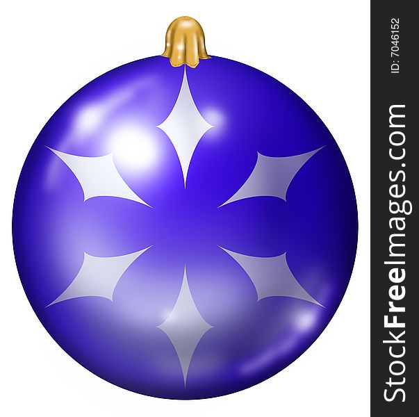 Blue Christmas ball