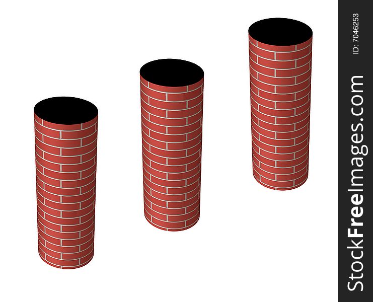 Chimneys or smokestacks that will take text