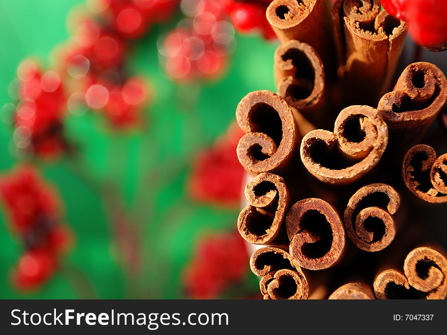 Macro shot of a bunch of cinnamon sticks. Macro shot of a bunch of cinnamon sticks