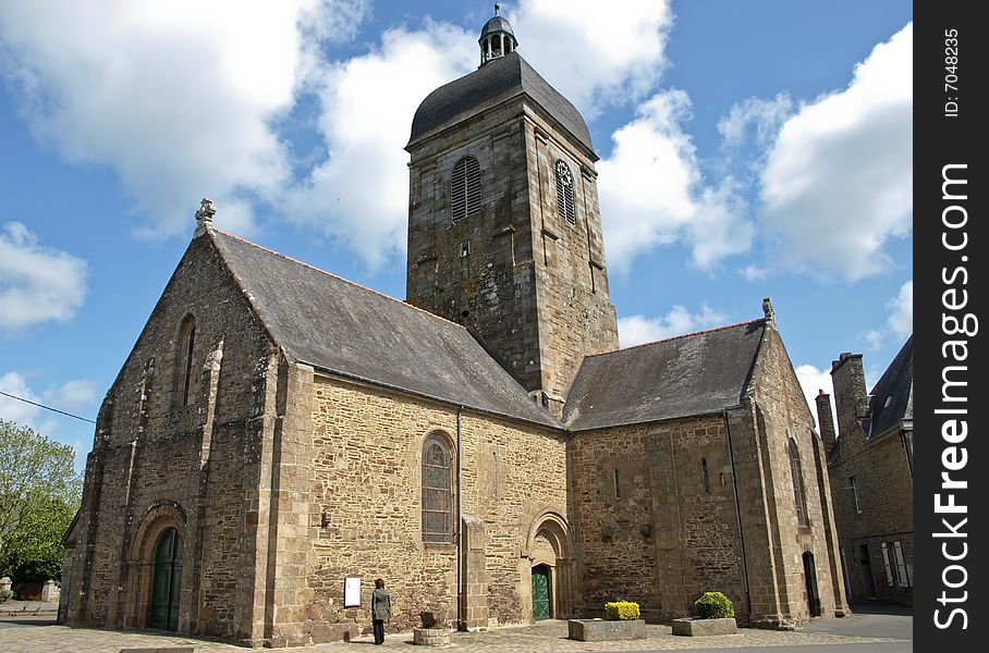 Country medieval church in french province. Country medieval church in french province