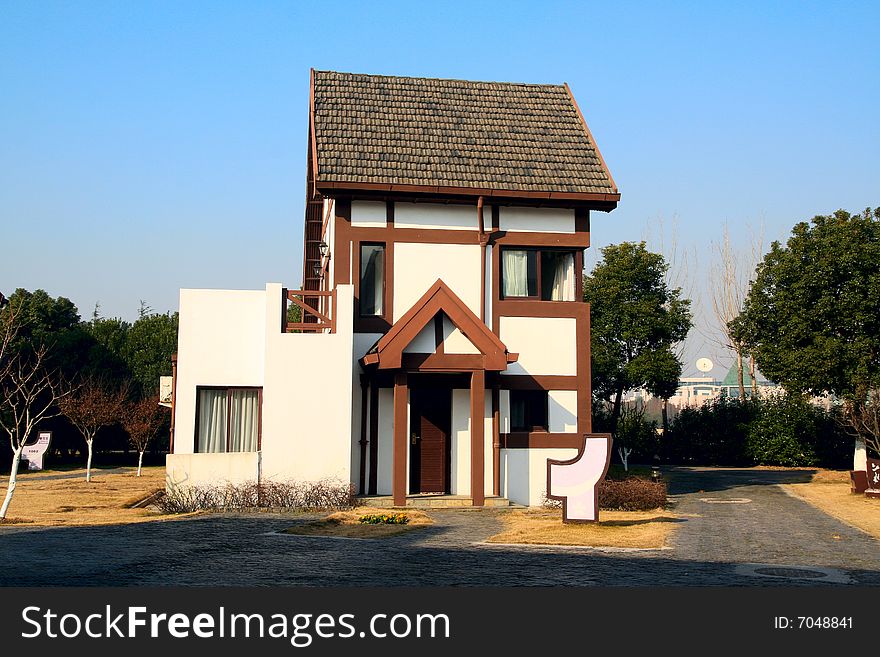 House in Residential area. Home