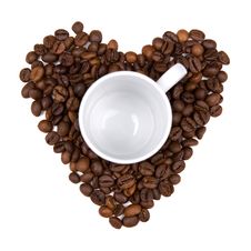Coffee Bean Heart Made Background Stock Images Coffee Bean Heart Made Background Stock Images