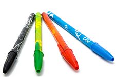 Set Of Four Ballpoints Stock Photos Set Of Four Ballpoints Stock Photos