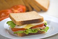 A Delicious And Healthy Sandwich Royalty Free Stock Images