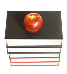 Apple And Books Royalty Free Stock Photography Apple And Books Royalty Free Stock Photography