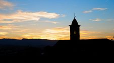 Silhouette Of Church At The Sunset Royalty Free Stock Images Silhouette Of Church At The Sunset Royalty Free Stock Images