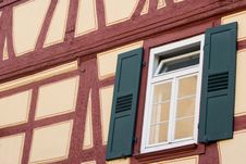 Old German House Wall With Window Stock Photos Old German House Wall With Window Stock Photos