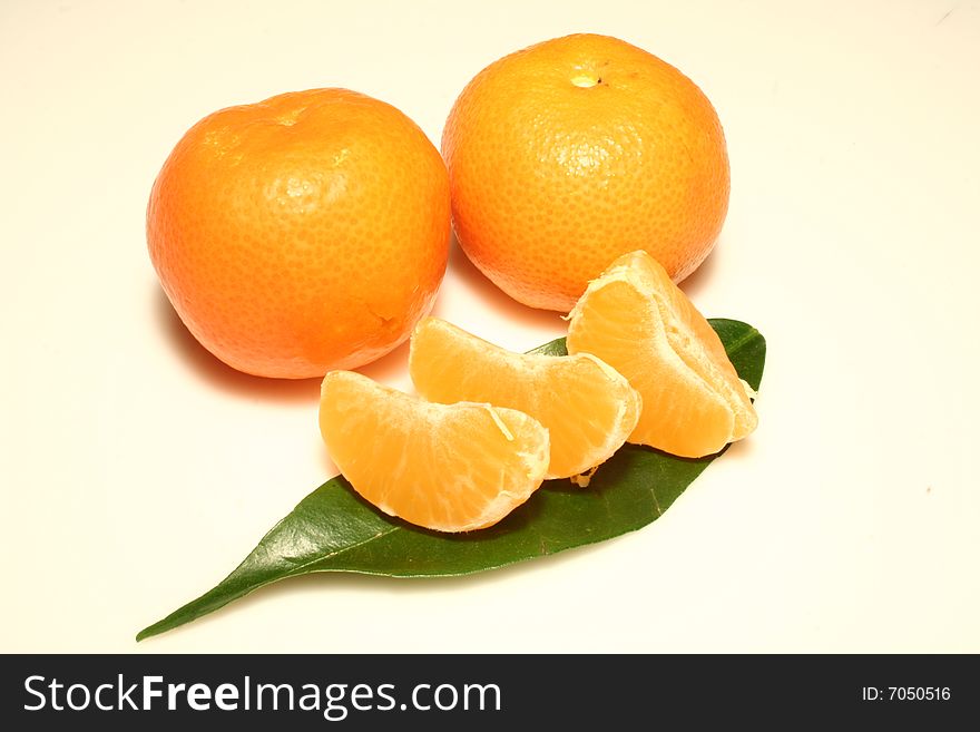 Fruit. mandarin isolated on white