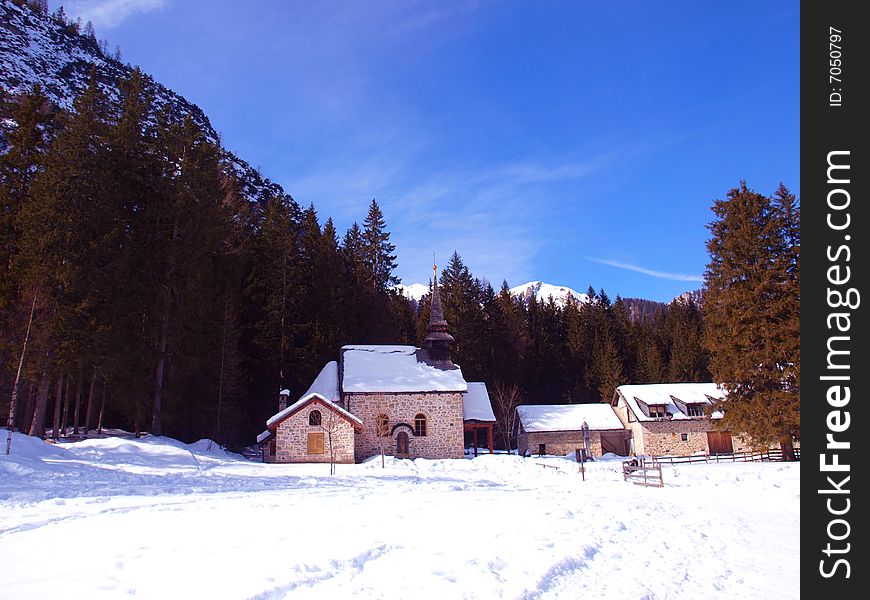 Little Church On The Frozen Lake