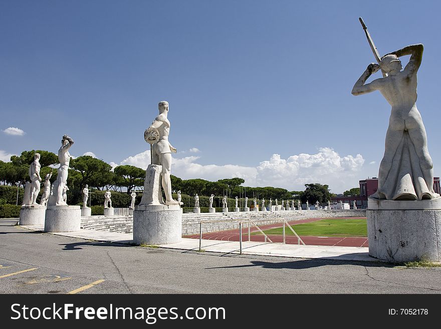 Olympic sports ground in rome, italy. Olympic sports ground in rome, italy