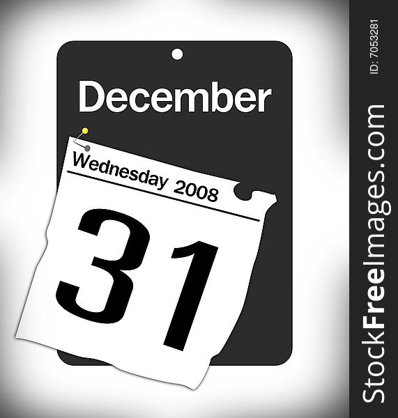 Last day of the year, calendar date December 31. Last day of the year, calendar date December 31