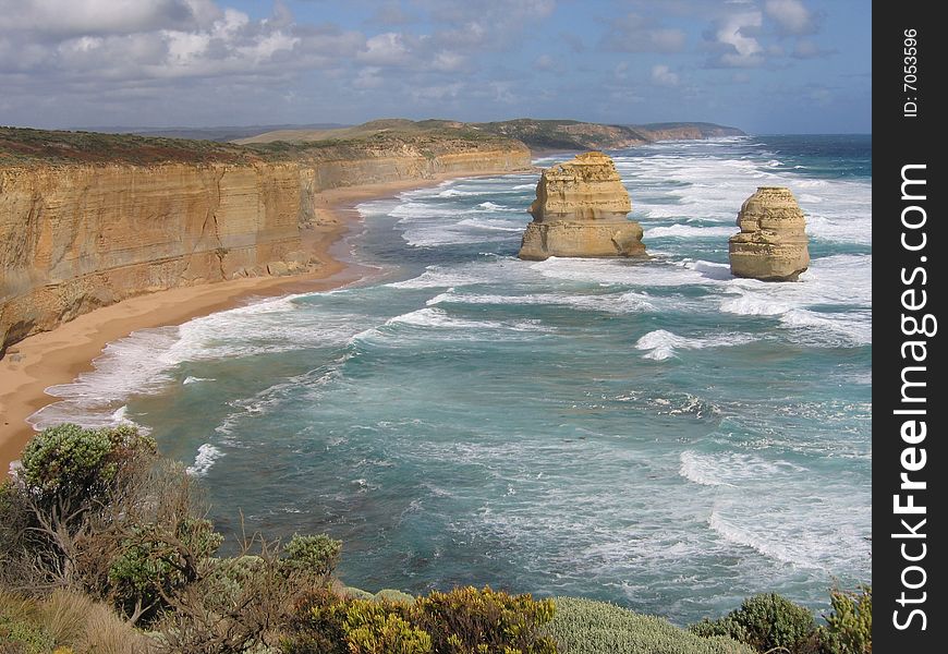 View from the Great Ocean Road in South Australia.