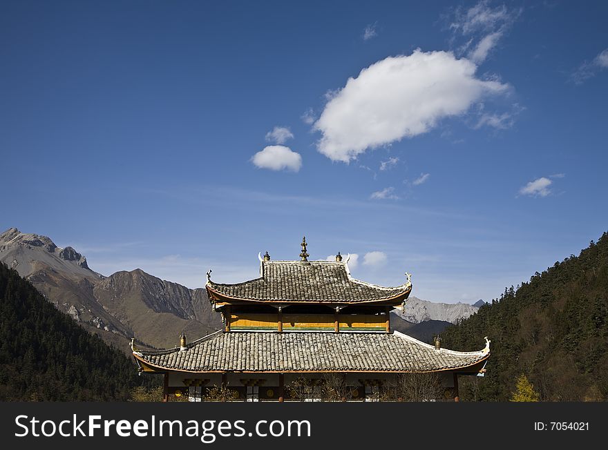 Scenery in huanglong in the west of china. Scenery in huanglong in the west of china