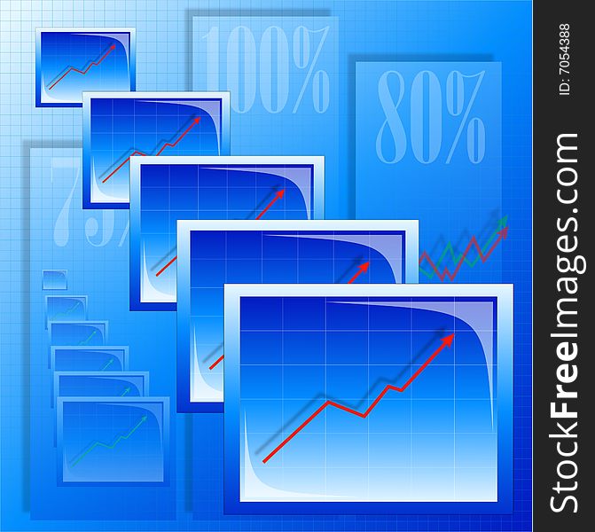 Background with graphs