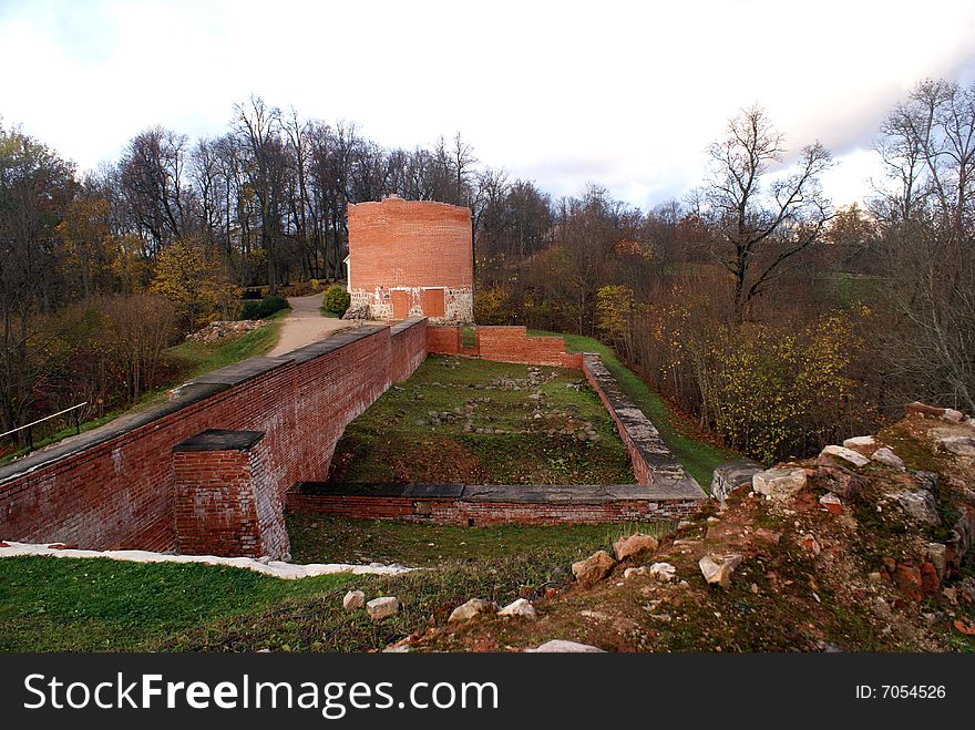 Ruins of red brick castle in Sigulda, near Riga, Latvia. Ruins of red brick castle in Sigulda, near Riga, Latvia