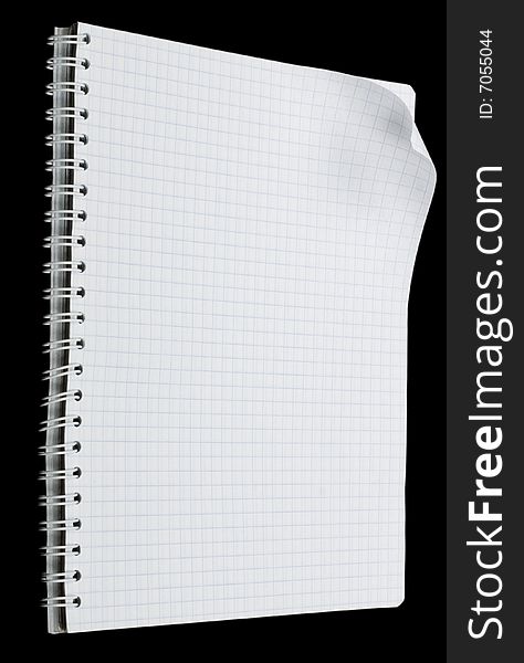 Notebook paper page curl, copy space for your text. Notebook paper page curl, copy space for your text.