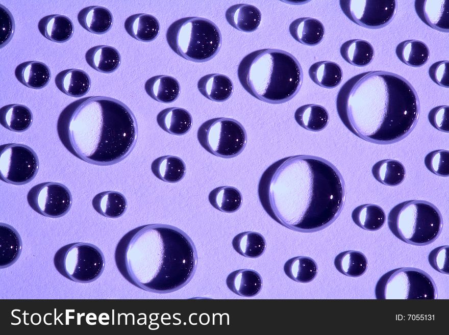 Water Drops On Glass