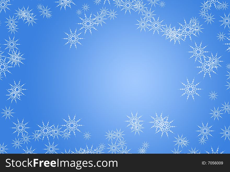 Christmas  snoflakes on the blue background. Christmas  snoflakes on the blue background