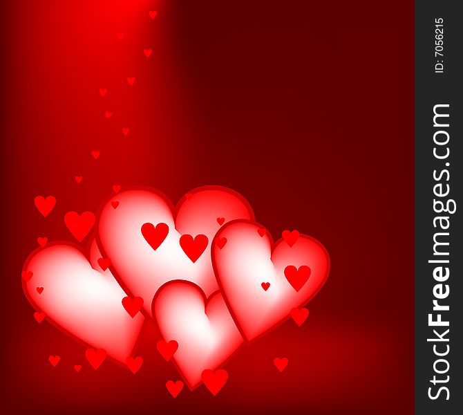 Valentines day background, vector illustration